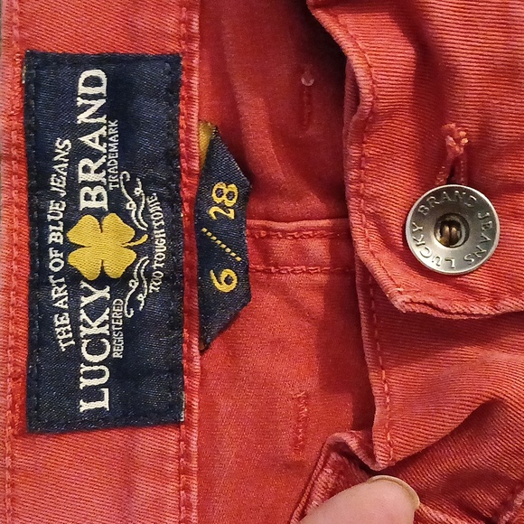 Lucky Brand Women's Charlie Capri Red Skinny Denim Jeans. - Picture 4 of 13